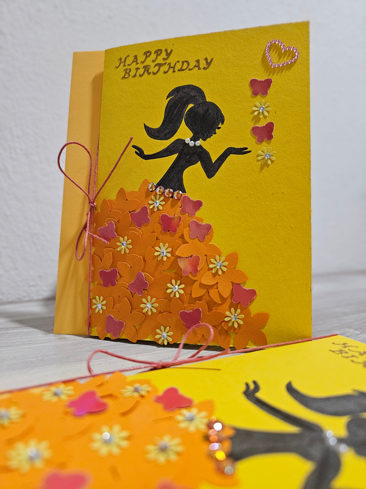 Glückwunschkarte "Blumenmädchen", versch. Ausführungen