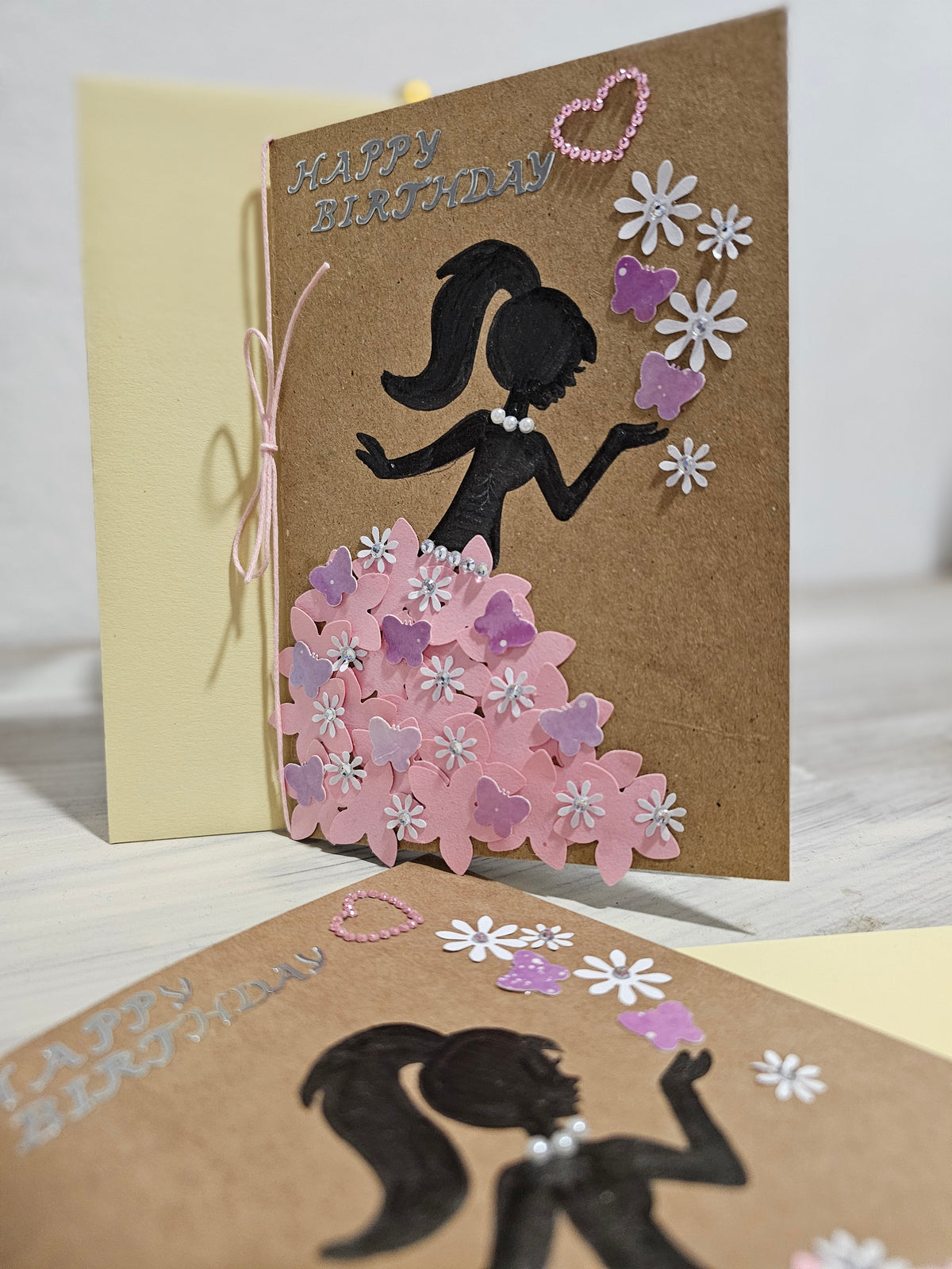 Glückwunschkarte "Blumenmädchen", versch. Ausführungen