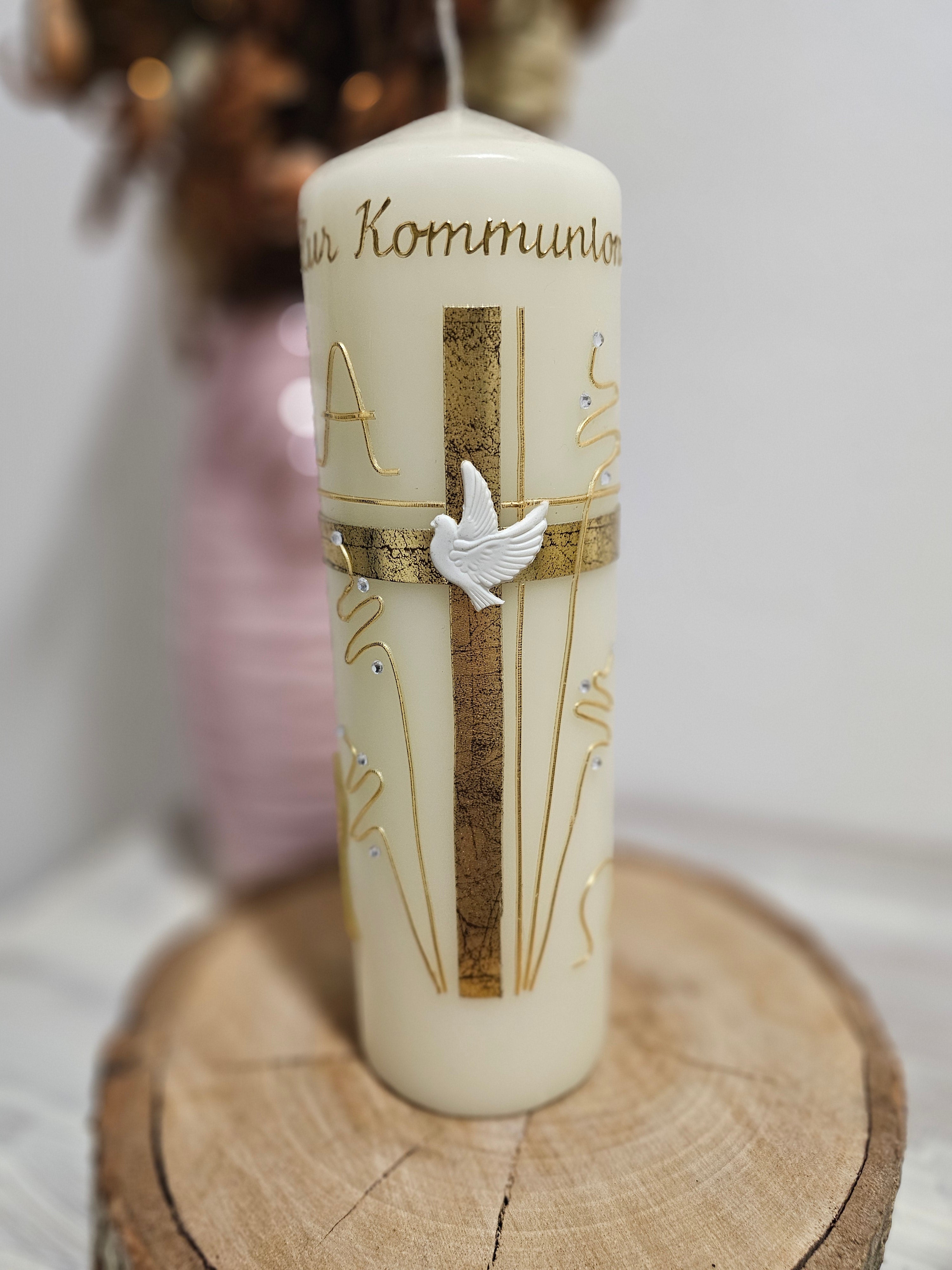 Kommunionkerze "Gold"