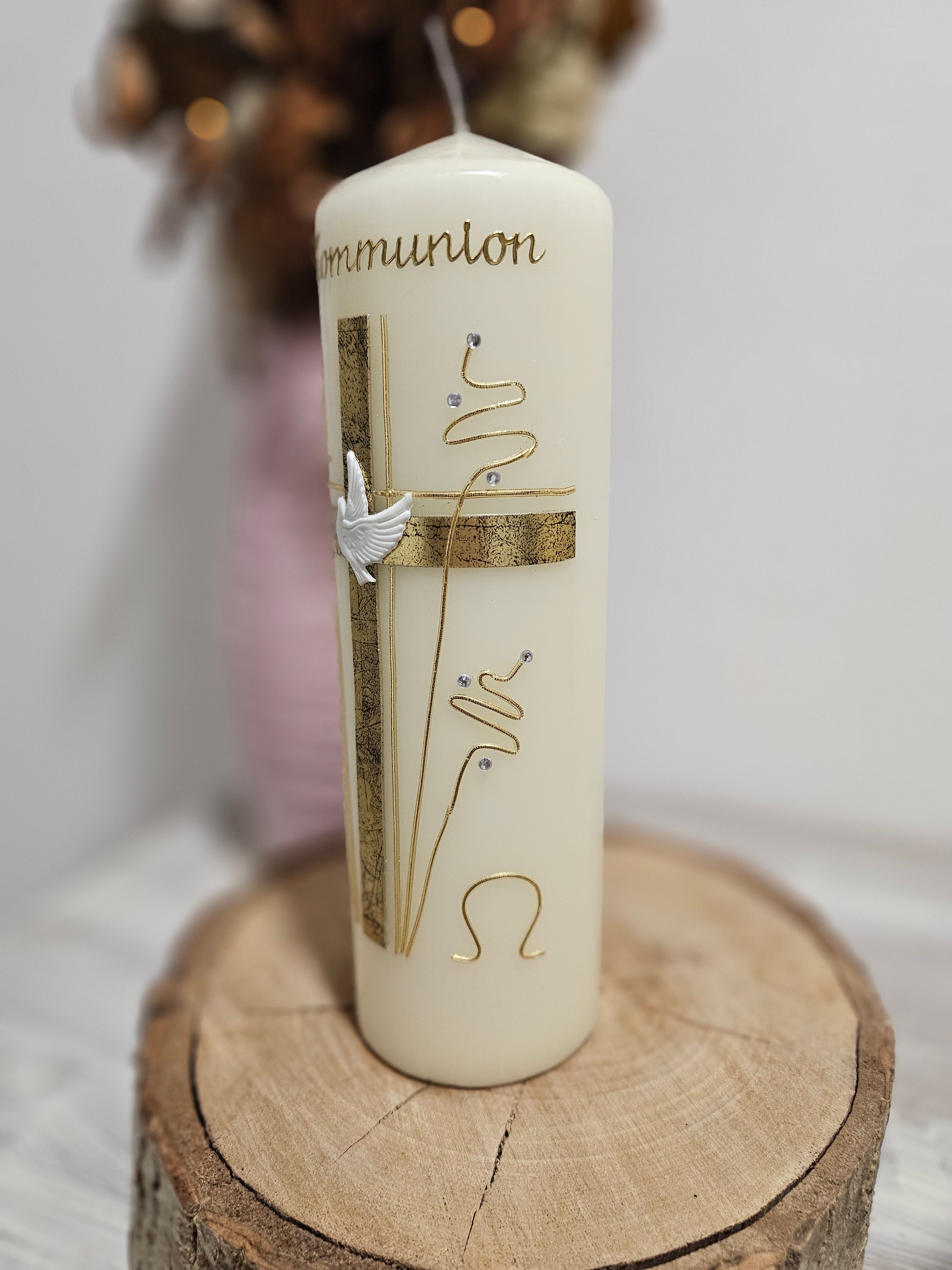 Kommunionkerze "Gold"