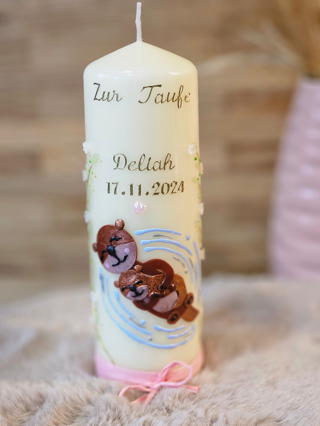 Taufkerze "Otterliebe"