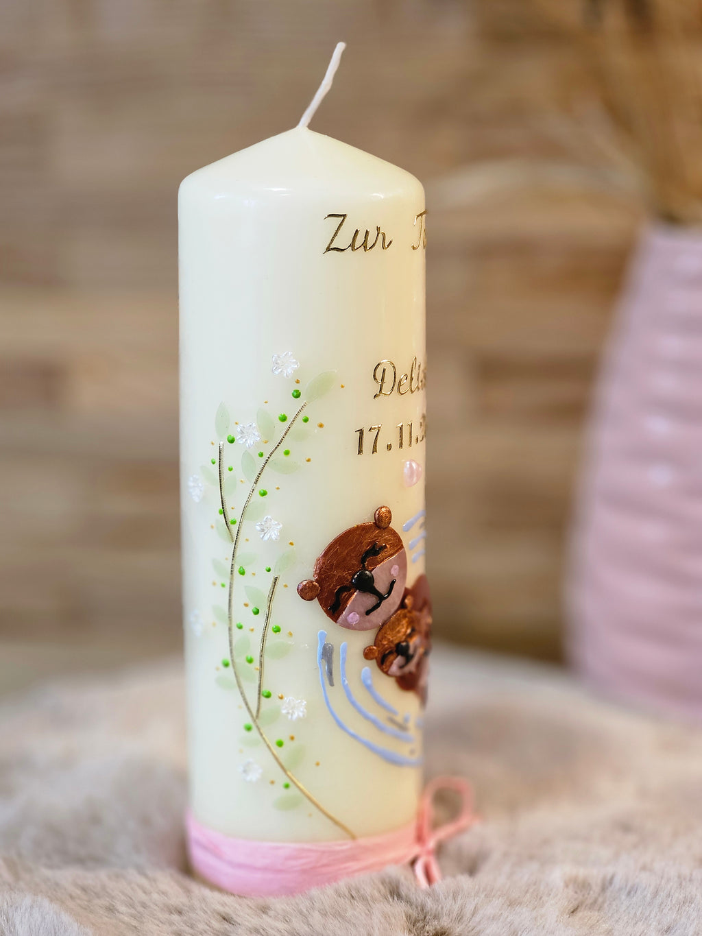 Taufkerze "Otterliebe"
