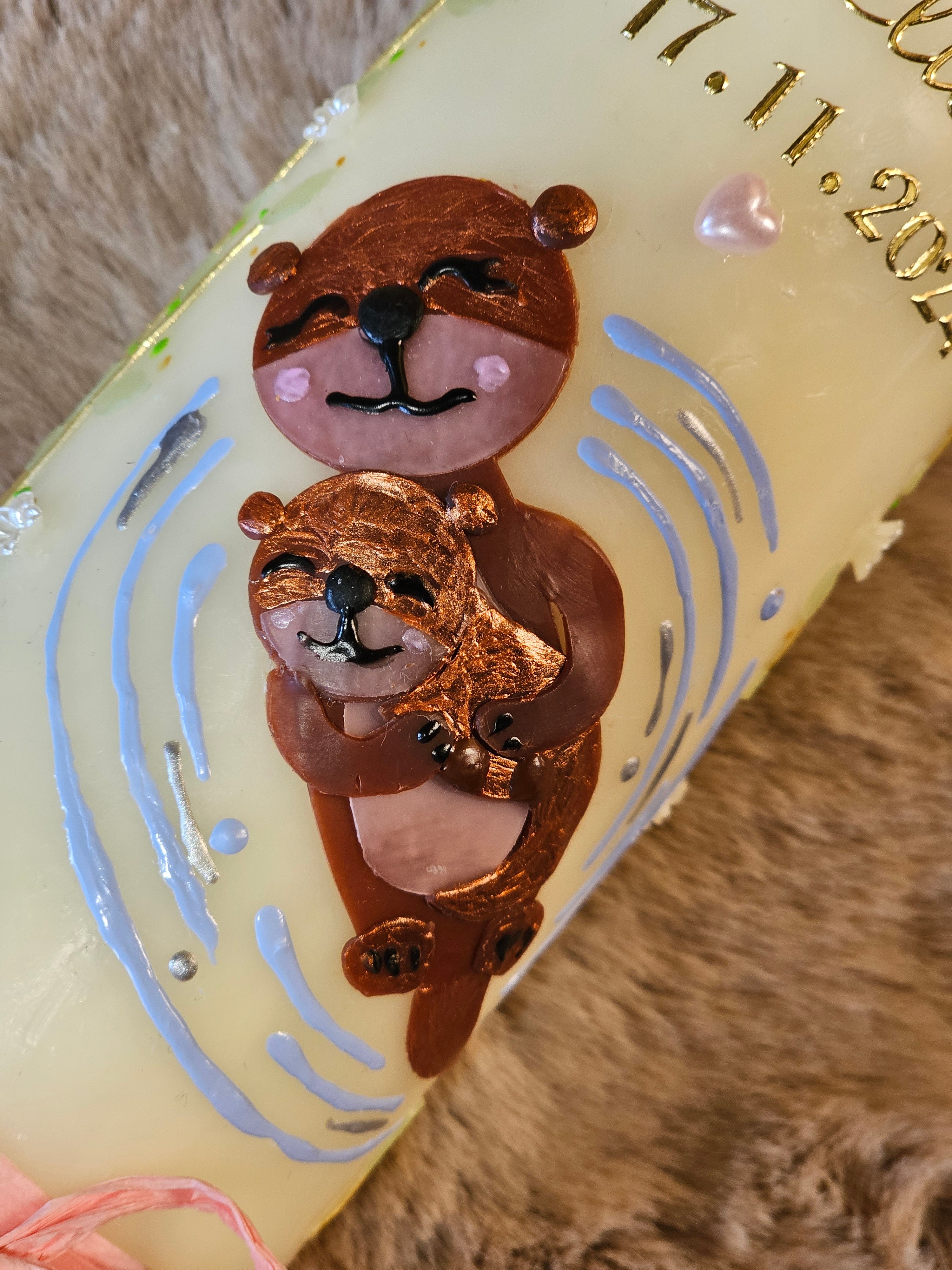 Taufkerze "Otterliebe"
