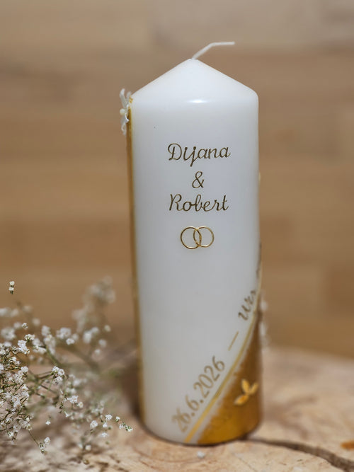 Hochzeitskerze "Gold"