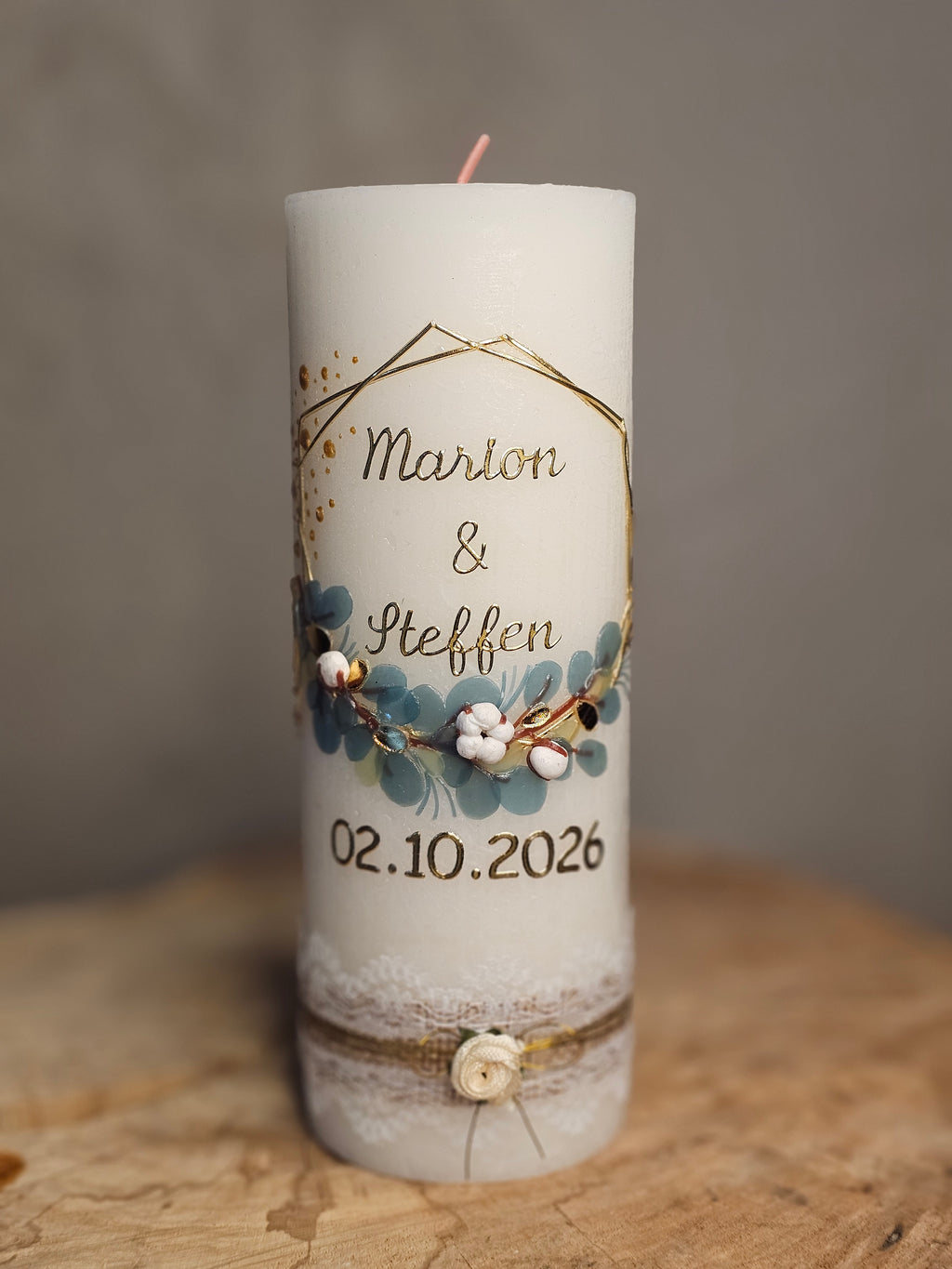 Hochzeitskerze "Eukalyptus"