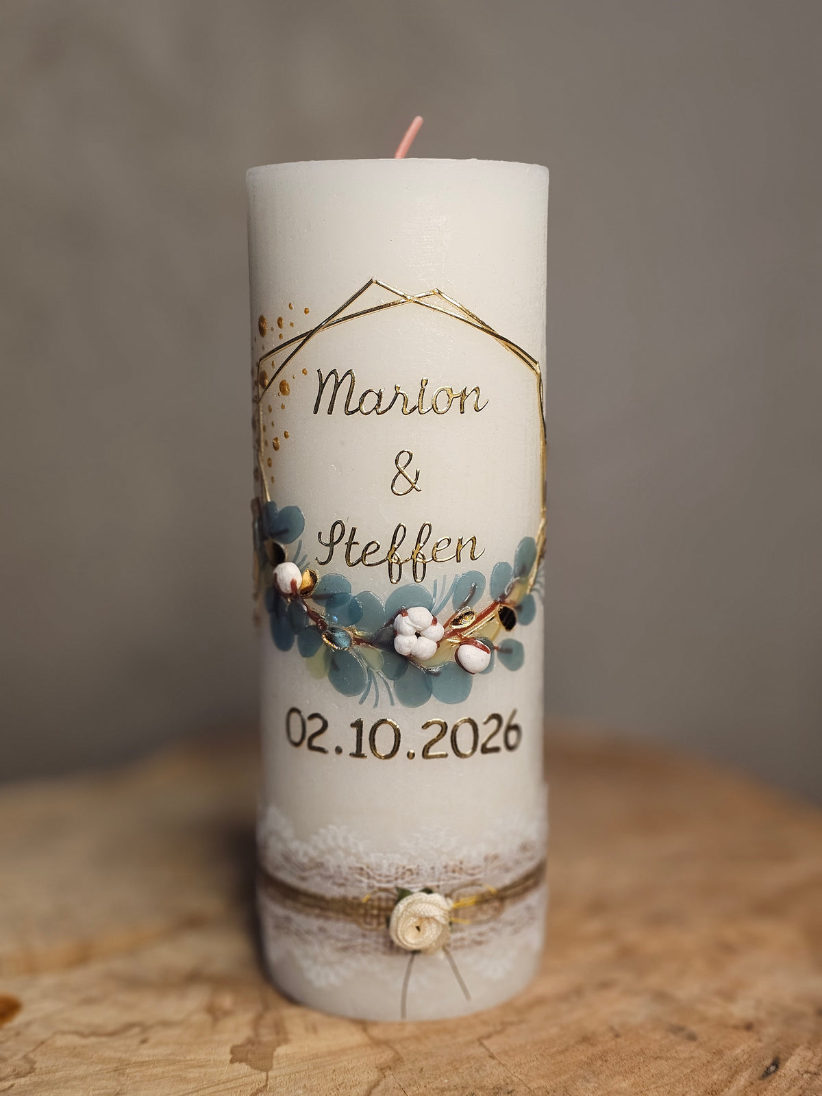 Hochzeitskerze "Eukalyptus"