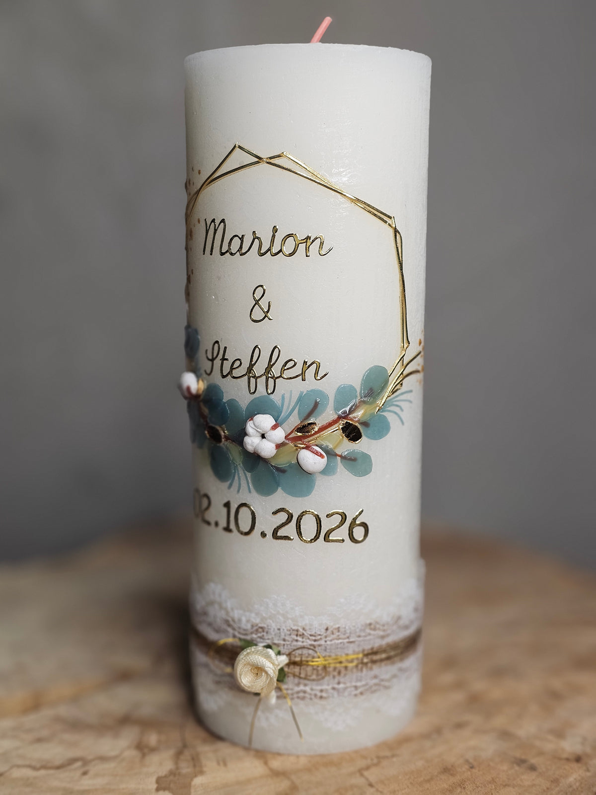 Hochzeitskerze "Eukalyptus"